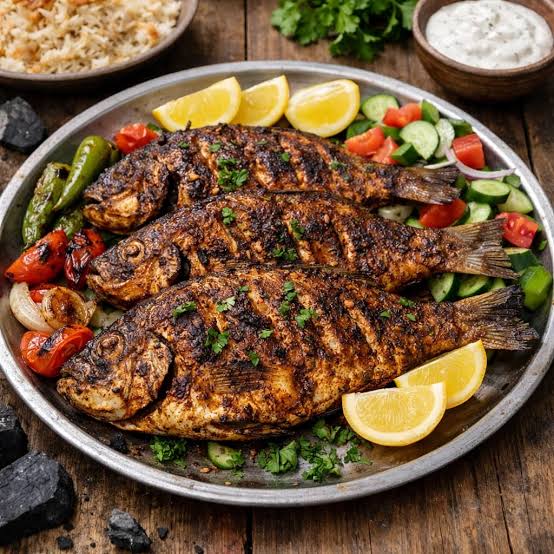 سمك مشوي عالفحم (بالكيلو)